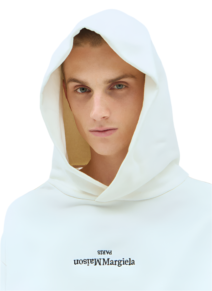 Maison Margiela Upside-Down Logo Hooded Sweatshirt