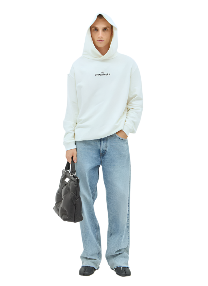 Maison Margiela Upside-Down Logo Hooded Sweatshirt